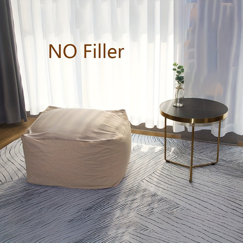 Cotton Linen Bean Bag Cover Soft Durable Protector for Bedroom Living Room