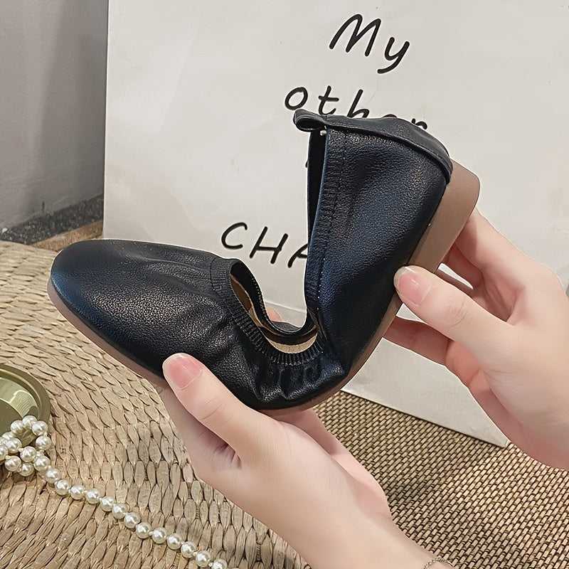 Women's Soft Sole Flat Shoes Faux Leather Ballet Shoes