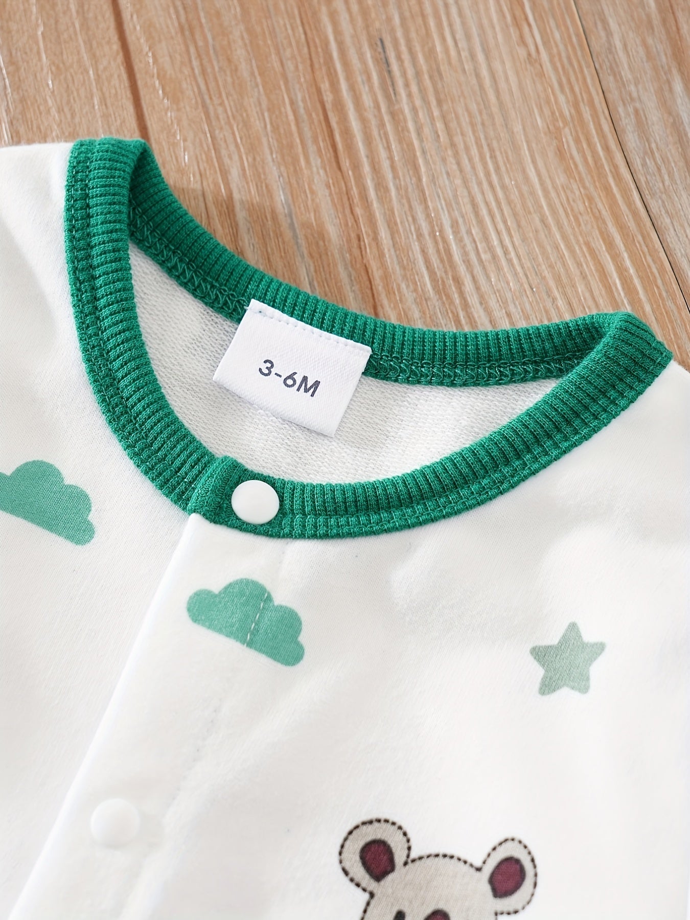 Unisex Baby Romper Cartoon Animal Embroidered Pattern Spring And Autumn