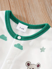 Unisex Baby Romper Cartoon Animal Embroidered Pattern Spring And Autumn