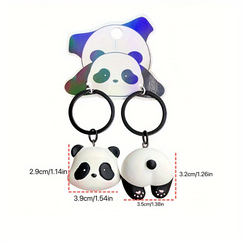 Cute Panda Keychain Cartoon Doll Keyring Bag Pendant