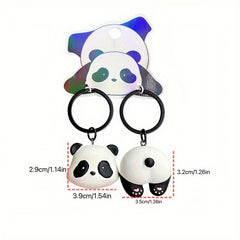 Cute Panda Keychain Cartoon Doll Keyring Bag Pendant