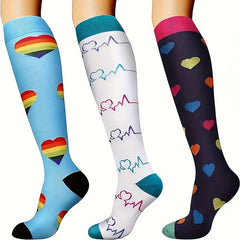 3 Pairs Compression Socks Outdoor Running Stockings