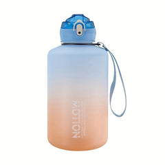 2000ml Gradient Water Bucket With Straw Leakproof Bottle for Fitness Sports