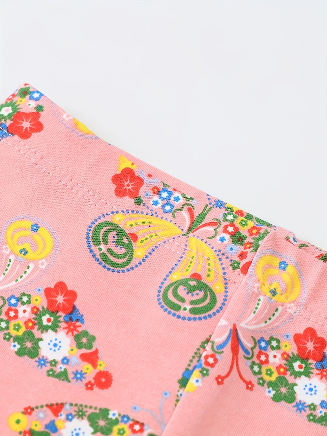 Girls Cartoon Leggings Cotton Soft Footless Floral Butterfly Pattern