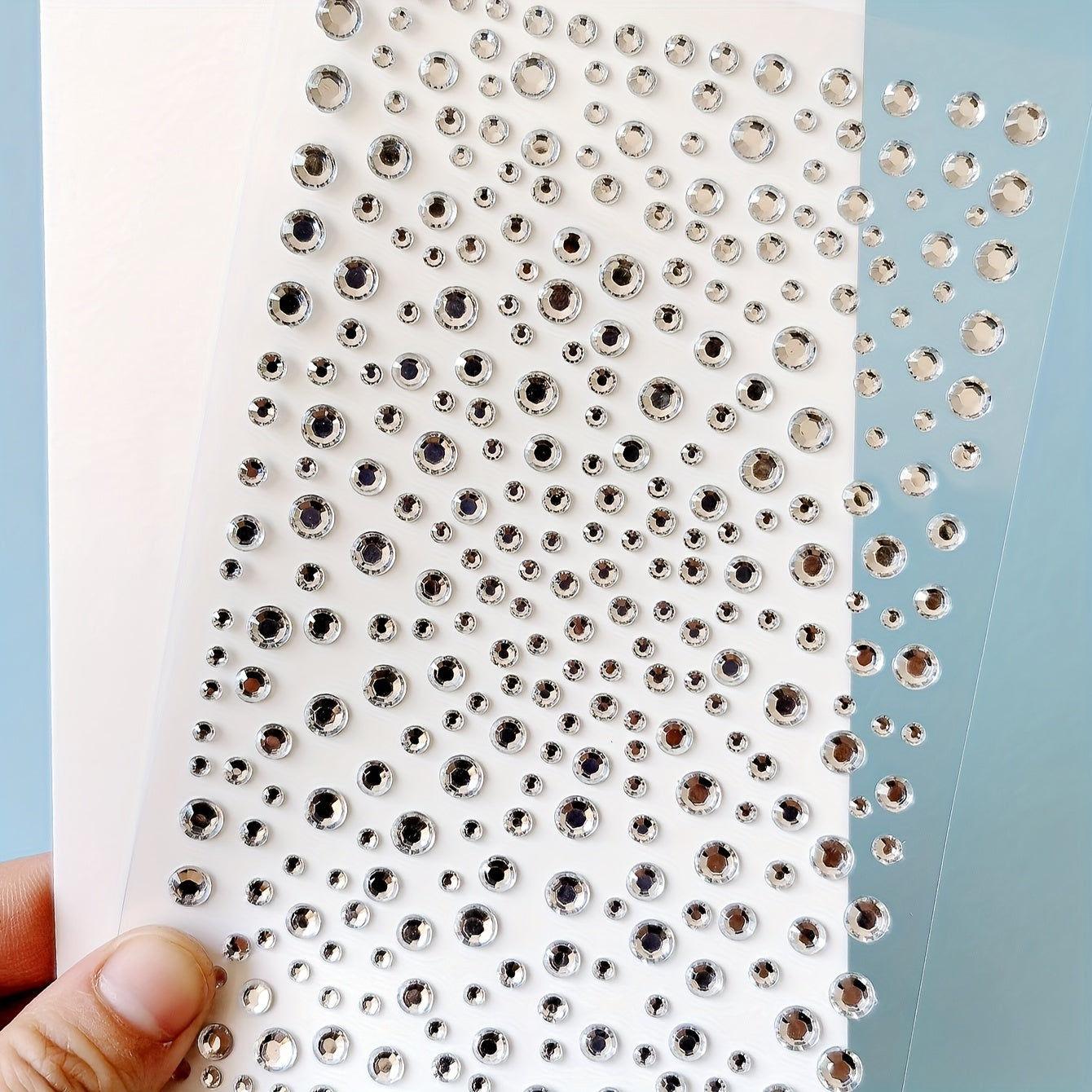 1pc Round Dot Rhinestone Stickers Transparent Crystal Gemstone Self Adhesive
