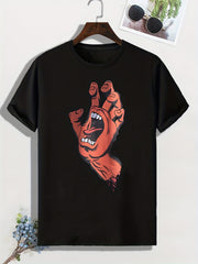 Men's Hand Print T-shirt - Active, Stretch, Breathable Tee