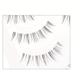 Short Wispy Natural False Eyelashes Reusable Cat Eye Lashes