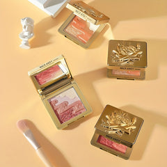 Blush Shimmer Glow Waterproof Palette Highlighter Blush Eyeshadow