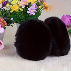 Winter Ear Muffs Faux Fur Ear Warmers Snap Closure Machine Washable Men Women