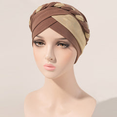 Cross Braid Bonnet Beanie Hat Women's Bonnet Beanie Hat