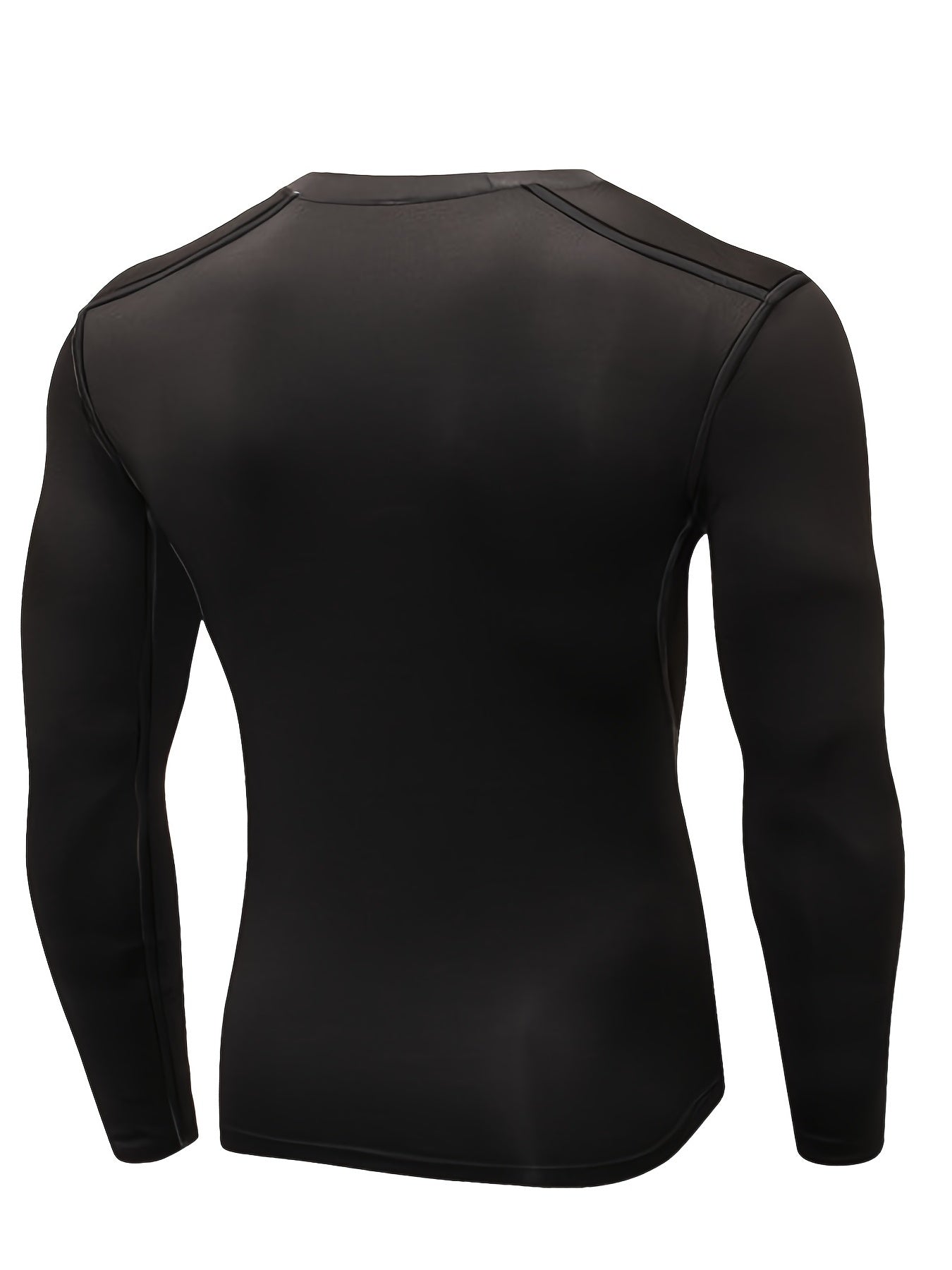 Men's Quick Drying Long Sleeve Shirt - High Stretch Crew Neck Undershirts