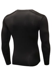 Men's Quick Drying Long Sleeve Shirt - High Stretch Crew Neck Undershirts
