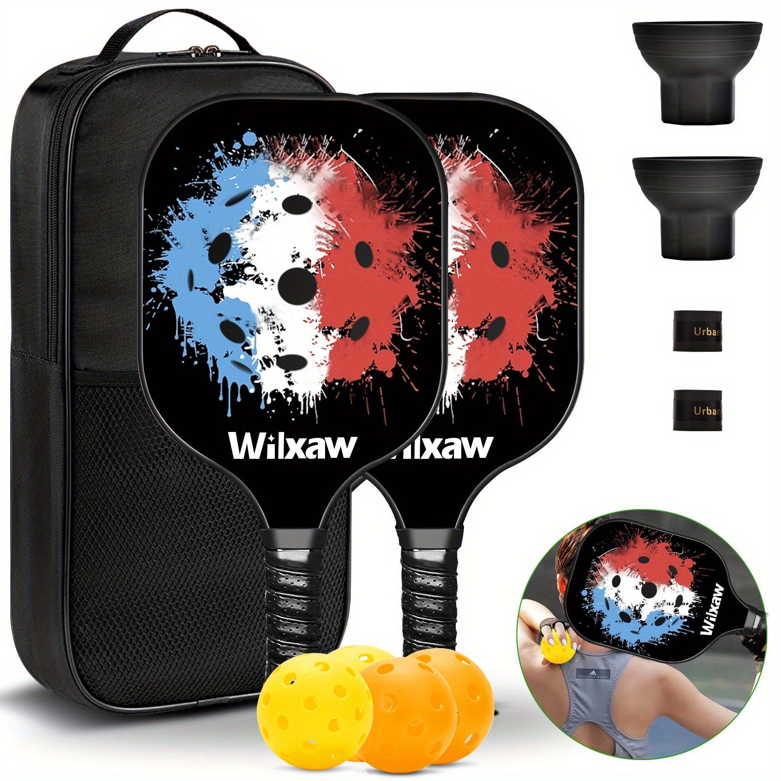 2 Paddle 4 Ball Pickleball Set - Enhance Your Game with Control & Comfort