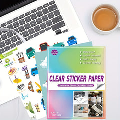 15pcs Clear Inkjet Printer Stickers Paper