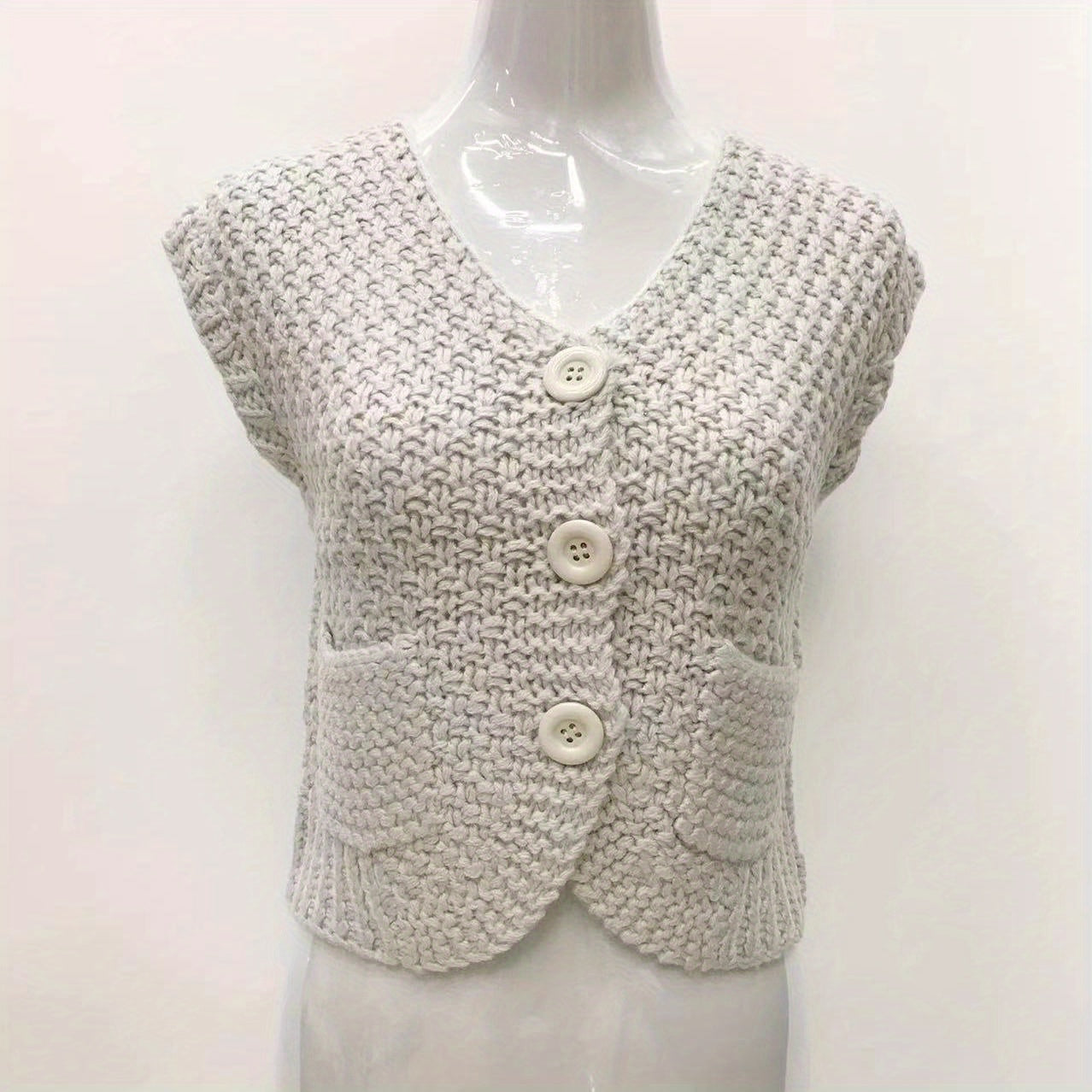Knitted Shawl Warm Wrap Solid Cardigan For Women
