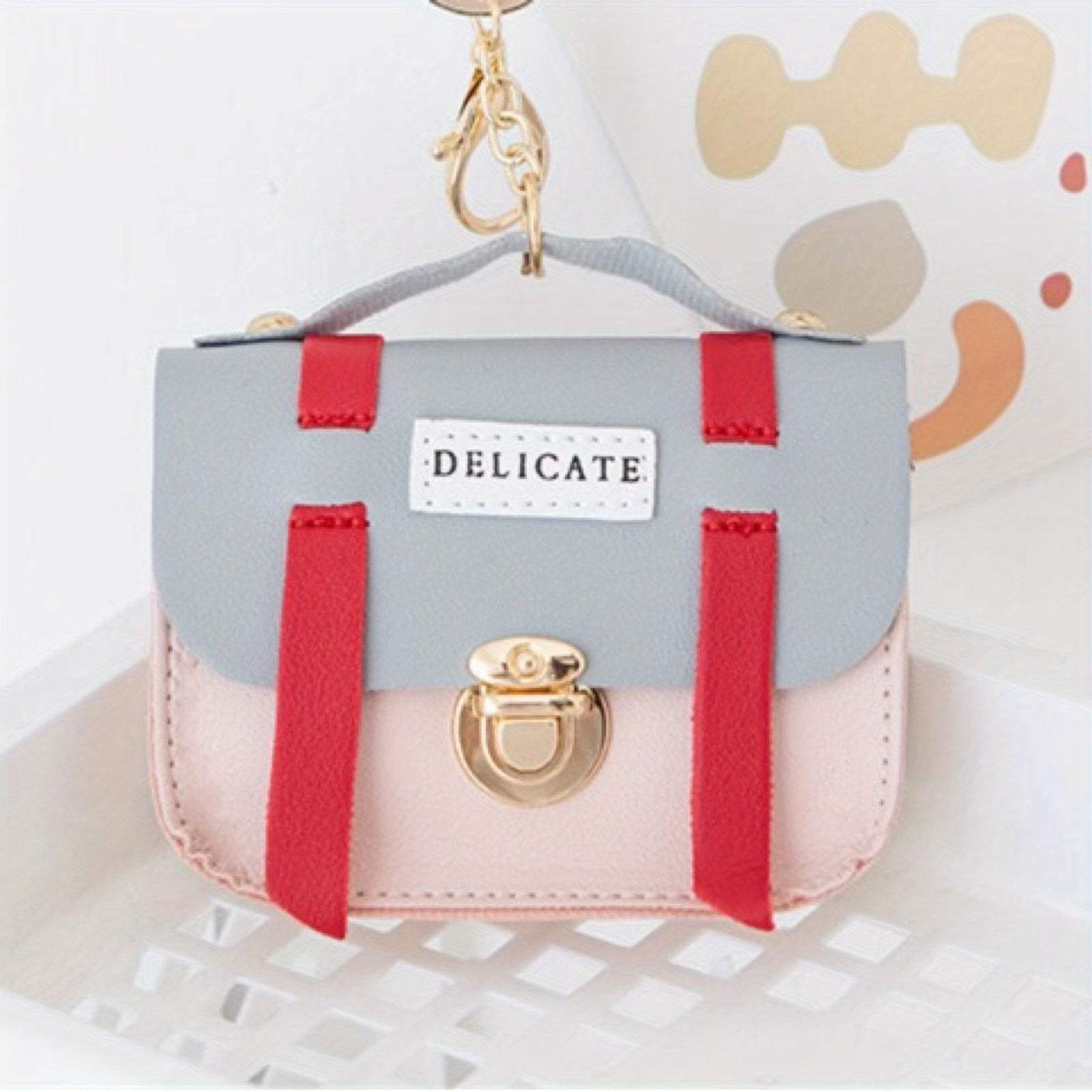 Kids Coin Purse Mini Wallet Cover Lock Small Bag Key Chain Pendant