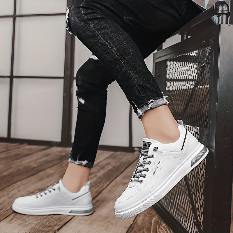 Men's Alphabet Detail Skate Shoes Wear resistant Non Slip Casual Shoes For Youth