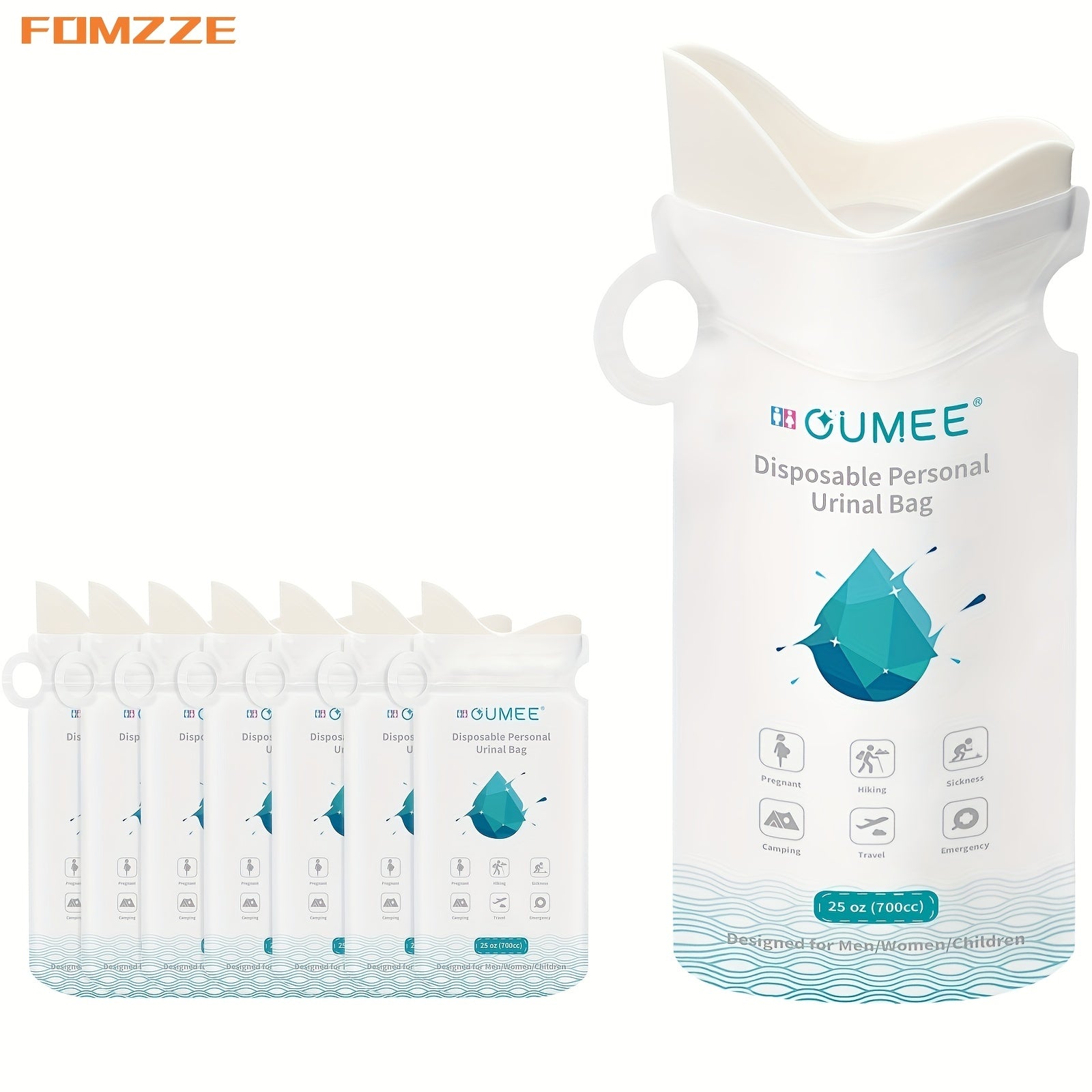Emergency Disposable Urinal Bags 700ML Camping Pee Bags Unisex Urine Bag