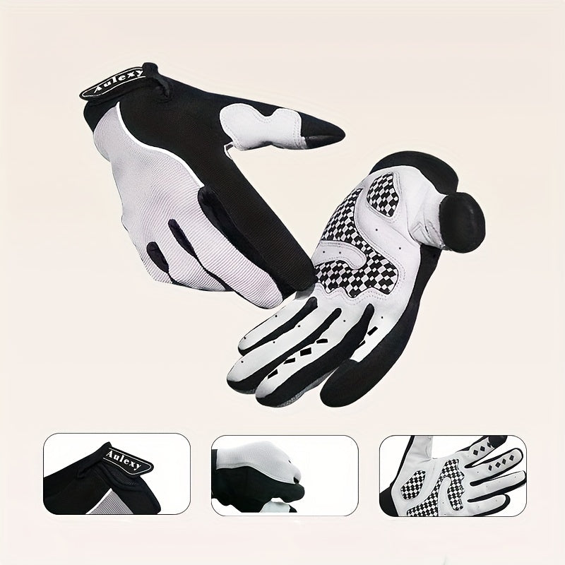 Warm Cycling Gloves Waterproof Windproof Shock-absorbing Non-slip Leather