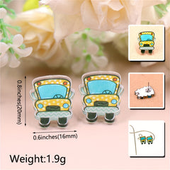 Y2K Style Bus Car Earrings for Mother and Child