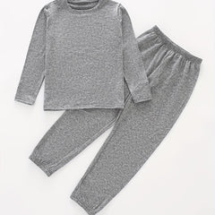 Boys 2pcs Pajamas Long Sleeve Top & Pants Grey Set Kids Clothes