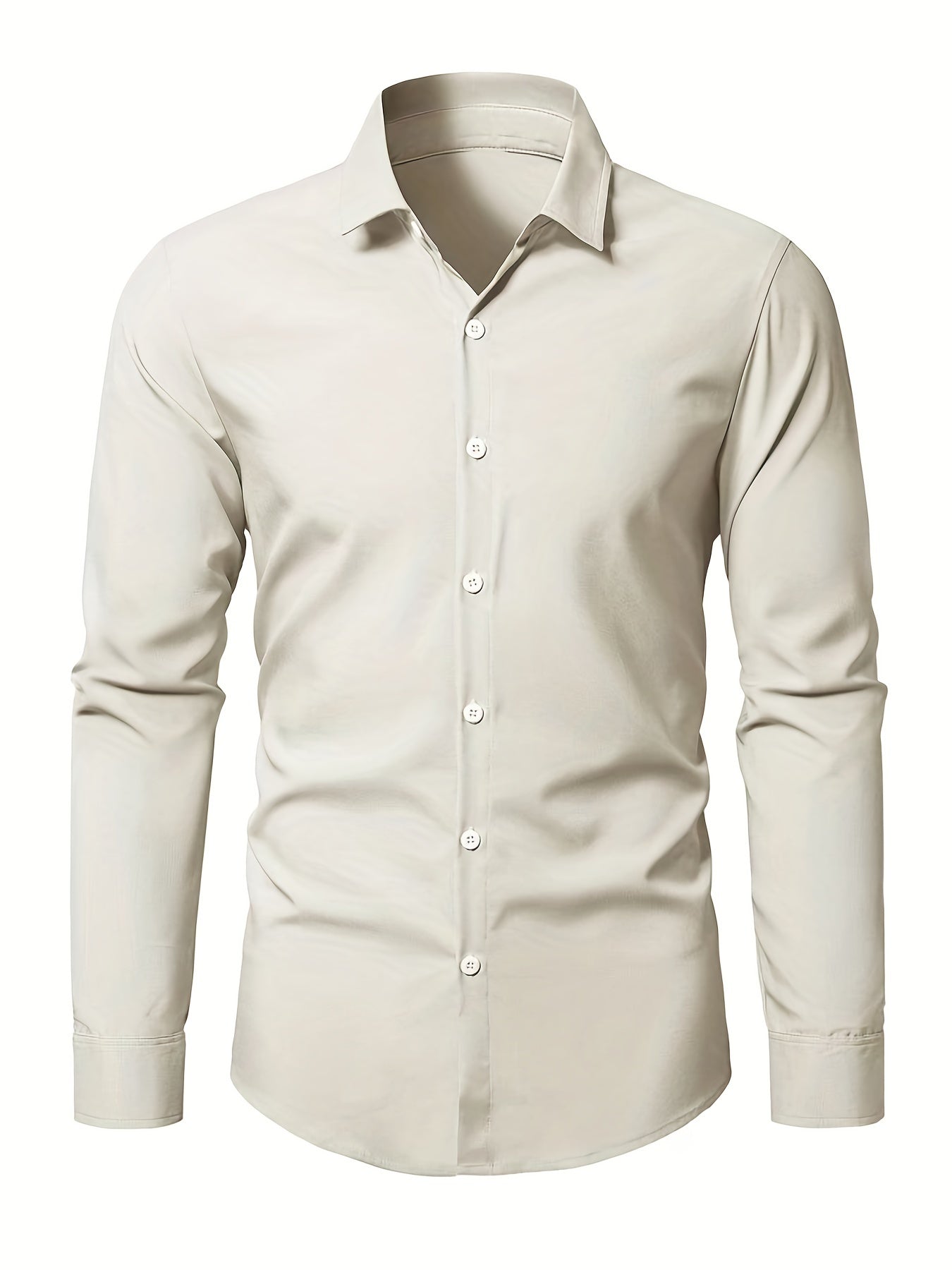 Men's Classic Long Sleeve Shirt Button Up Semi-Formal Casual Business Wear
