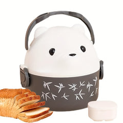 Bear-Shaped Leakproof Lunch Box with Handle