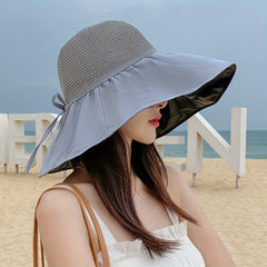 UPF 50 Sun Hat Wide Brim Mesh Sun Visor Women Beach Hats