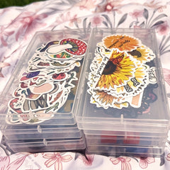 Plastic Transparent Storage Box for Hair Tie Hairpin Jewelry Earrings