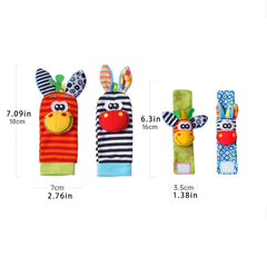 Baby Gift Set: 4 Puzzles, Watchband, Rattle, Socks