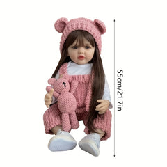22 Inch Reborn Doll Realistic Full Silicone Baby Newborn Girl Doll Princess