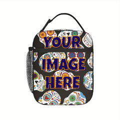 Personalized Sugar Skull Lunch Bag Insulated Leakproof Thermal High Capacity