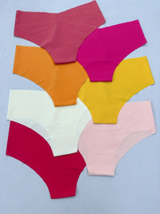 7pcs Seamless Solid Briefs Stretchy Intimates Panties Women's Lingerie