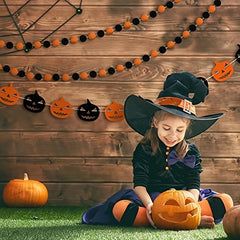 Halloween Pull Flag Banner Spider Bat Fur Ball Garland Pull Flag