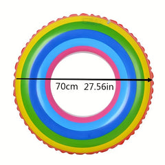 Rainbow Watermelon Inflatable Pool Party Float for Adults & Kids