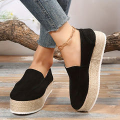 Women's Slip On Loafers Thick Bottom Espadrilles Shoes