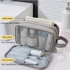 Portable Wet Dry Toiletry Bag Travel Cosmetics Storage Waterproof Makeup Bag