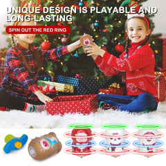 4pcs Light Up Flashing Music Spinning Tops Christmas Gift