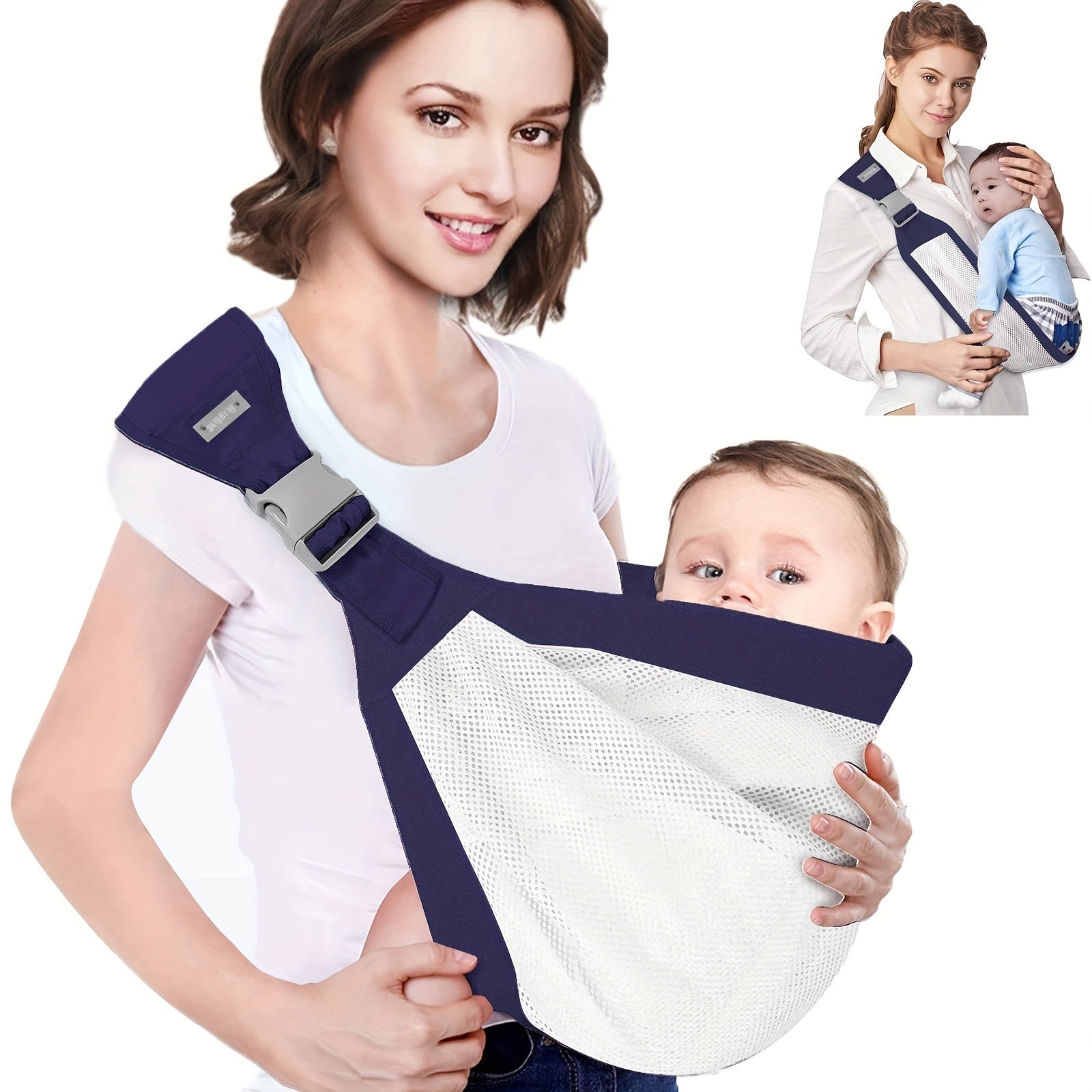 3D Mesh Baby Sling Carrier Adjustable Toddler Shoulder Strap