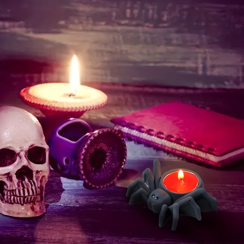 Halloween Silicone Spider Candle Holder Mold DIY Resin Casting Craft