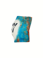 Fancy Like Print Skinny Shorts Casual Shorts Women