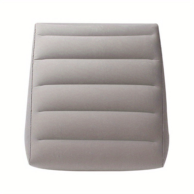 PVC Flocking Inflatable Triangle Pillow Portable Back Cushion