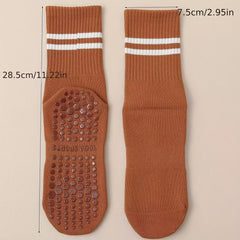 Women's Thermal Long Tube Non Slip Yoga Socks with Grips