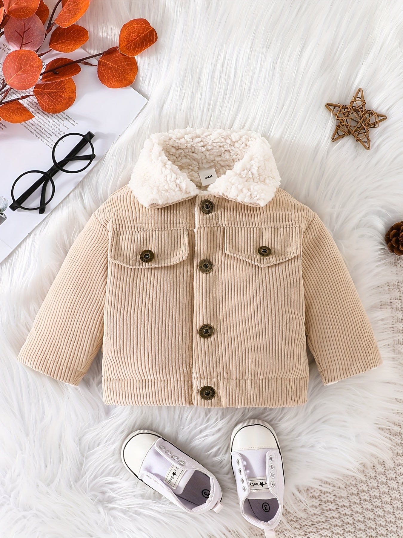 Baby Fleece Thermal Jacket Button Down Coat