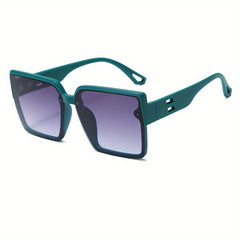 Men's Large Square Frame Sunglasses with Glasses Case