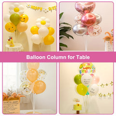 Balloon Column Stand Kit with Colorful Balloons Base and Pole