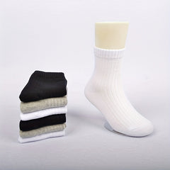 6 Pairs Boys Cotton Crew Socks for Kids Toddlers