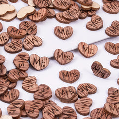 Wooden Love Heart Lettering Wedding Table Decoration 100pcs