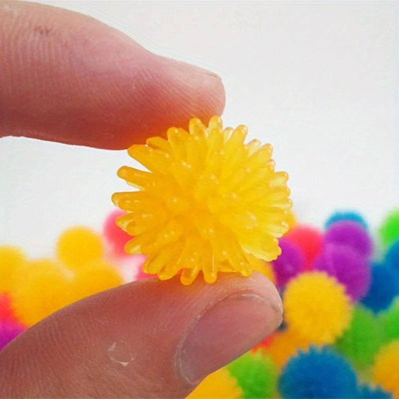 20pcs TPR Mini Burr Ball Sole Massage Balls Sensory Fidget Toys Mixed Colors